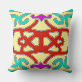 Ein lebendiges, klassisches Stoffmuster Kissen