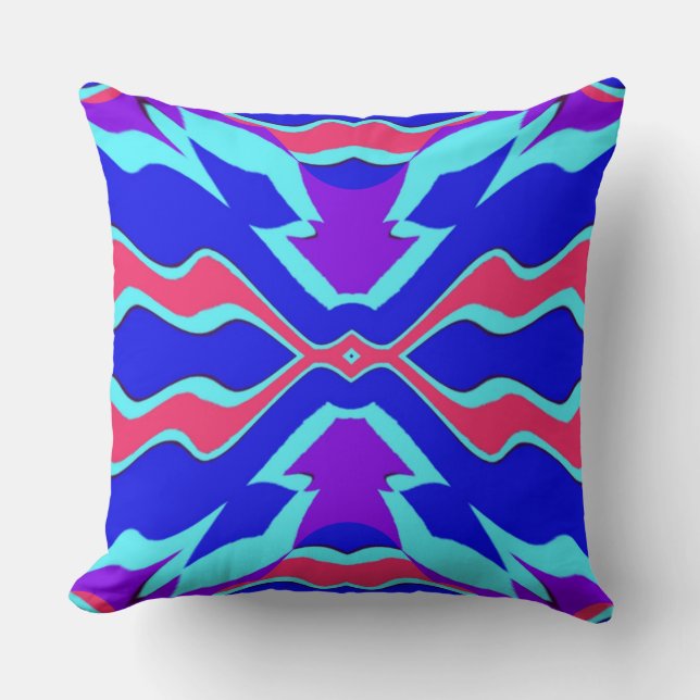 Ein lebendiges, klassisches Stoffmuster Kissen (Vorderseite)