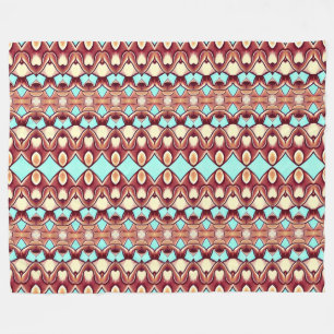 Ein lebendiges, mehrfarbiges Stoffmuster-Design Fleecedecke