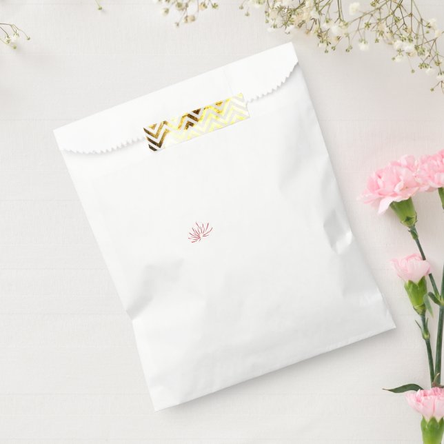 Ein lebendiges rot-schwarzes Blumendesign mit Geschenktütchen (Versiegelt)