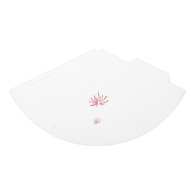 Ein lebendiges rot-schwarzes Blumendesign mit Partyhütchen (Vorderseite)