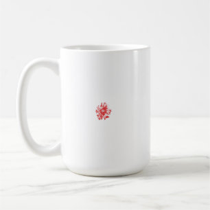 Ein lebendiges rotes Grafikdesign mit fett, abstr. Kaffeetasse