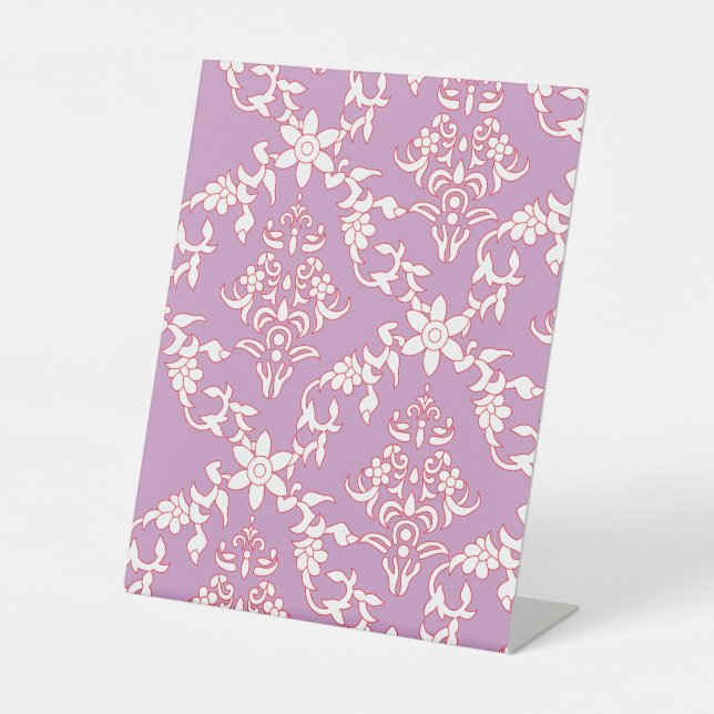 Ein lebendiges Textildesign mit faszinierender Obe Sockelschild (Vorderseite)