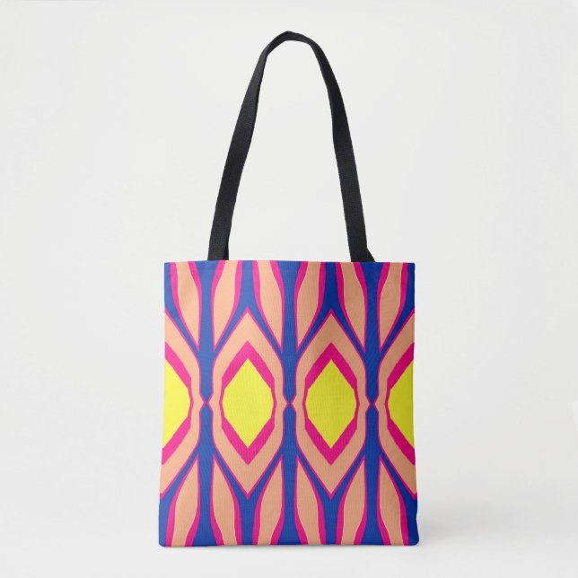 Ein lebendiges trendiges mehrfarbiges Design Tasche (Vorderseite)