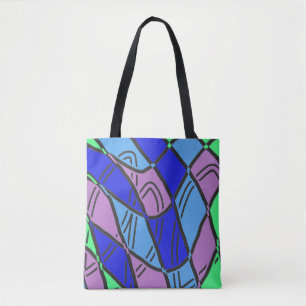Ein lebendiges, vielfarbiges klassisches Design Tasche
