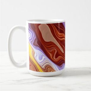 Ein lebhafter, farbenfroher, klassischer Kaffeemas Kaffeetasse