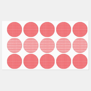 Ein lebhaftes abstraktes rot-orangefarbenes Design Etiketten