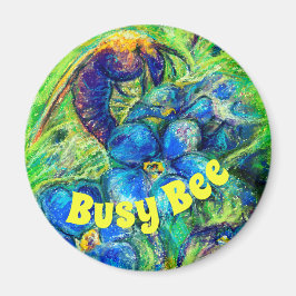 Ein lebhaftes Bienenmagazin ohne Blume Magnet