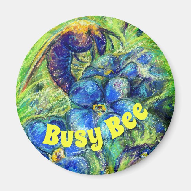 Ein lebhaftes Bienenmagazin ohne Blume Magnet (Vorne)