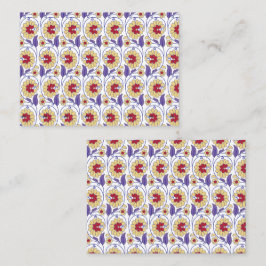 Ein lebhaftes Design mit gelbem und orangefarbenem Platzkarte