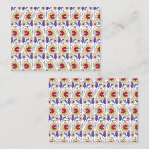 Ein lebhaftes Design mit gelbem und orangefarbenem Platzkarte