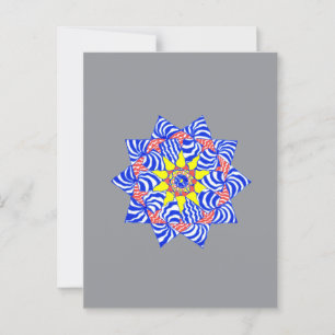 Ein lebhaftes geometrisches Design Postkarte