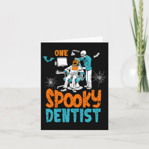 Ein leckeres Zahnarzt Beängstigendes Halloween-Ske Karte