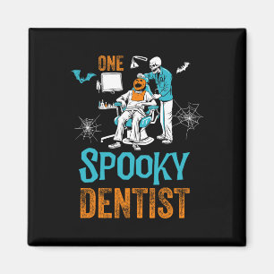 Ein leckeres Zahnarzt Beängstigendes Halloween-Ske Magnet