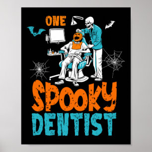 Ein leckeres Zahnarzt Beängstigendes Halloween-Ske Poster