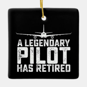 Ein legendärer Pilot ist in den Ruhestand getreten Keramikornament