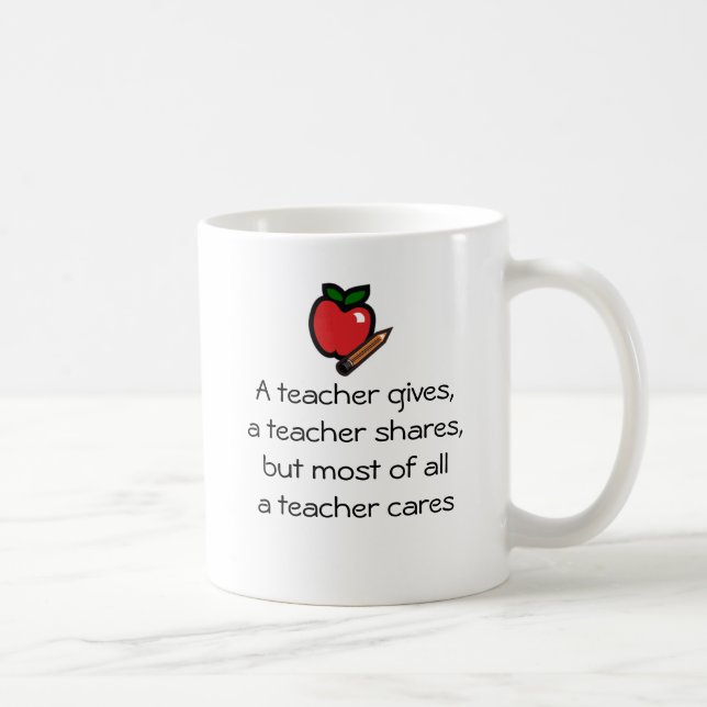 Ein Lehrer interessiert sich Kaffeetasse (Rechts)
