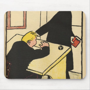 Ein Lehrer rügt seinen Schüler von den Verbreche Mousepad