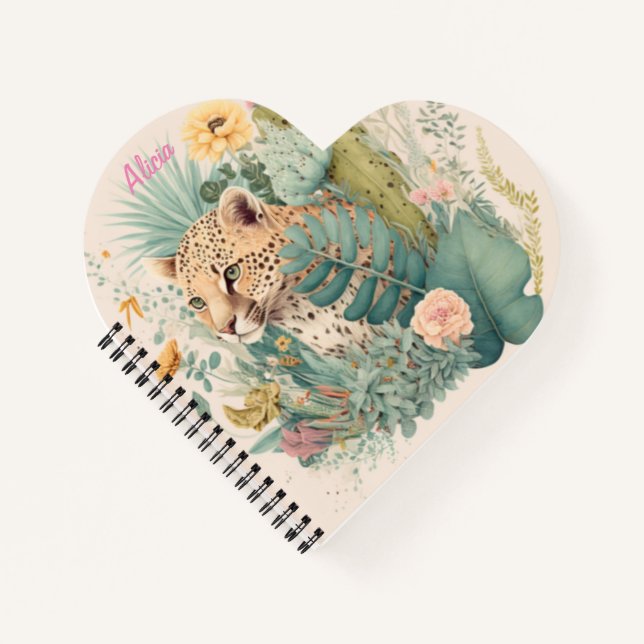 Ein Leopard hinter dem Busch-Brauch Notizbuch (Vorderseite)