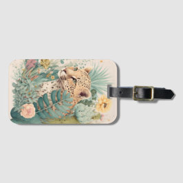 Ein Leopard hinter dem Busch Gepäckanhänger