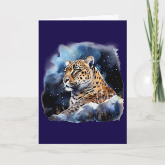 Ein Leopard in der Nacht Karte #1