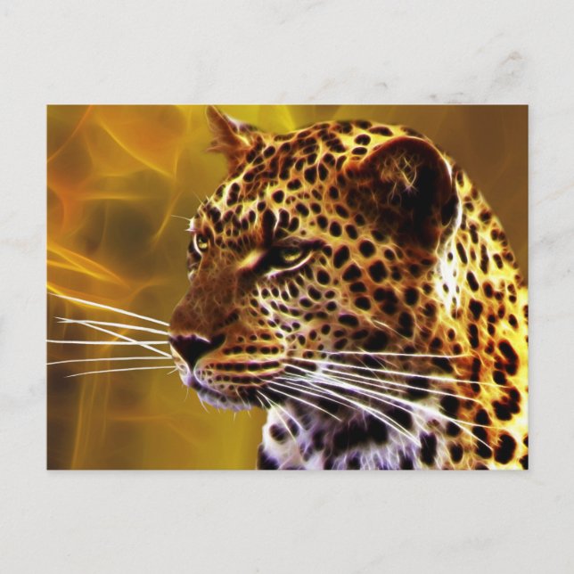Ein Leopardenspiel Postkarte (Vorderseite)