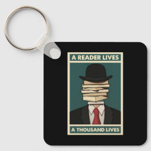 Ein Leser erlebt tausend Leben Bibliophile Weishei Schlüsselanhänger