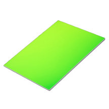 Ein leuchtend grünes rechteckiges Blatt wird angez
