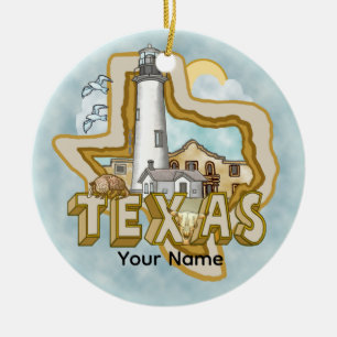 Ein Leuchtturm für Keramiken in Texas Keramik Ornament
