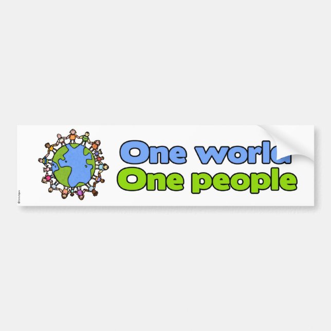 ein Leute-Autoaufkleber der Welt eine Autoaufkleber (Vorne)