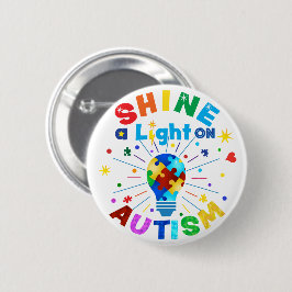 EIN Licht auf AUTISM Button