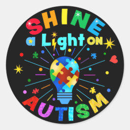 EIN Licht auf AUTISM Runder Aufkleber
