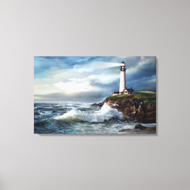 Ein Licht der Hoffnung, Pigeon Point Leuchtturm Leinwanddruck (Vorderseite)