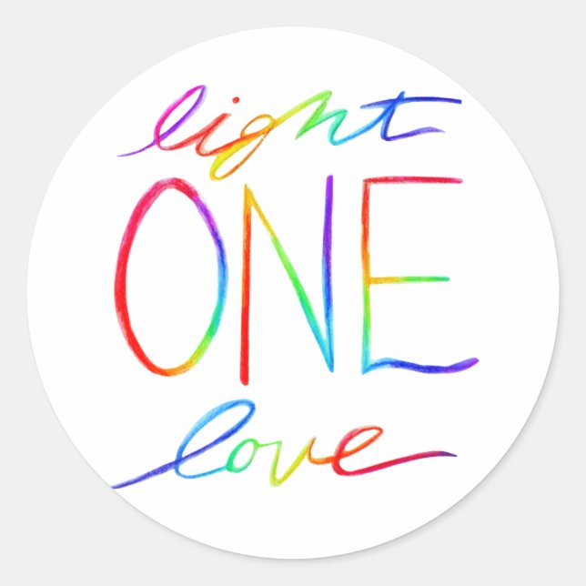 Ein Licht und eine Liebe Sticker für Inspiration (Vorderseite)