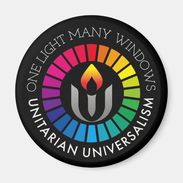Ein Licht, viele Fenster Unitarismus Universalismu Magnet (Vorne)