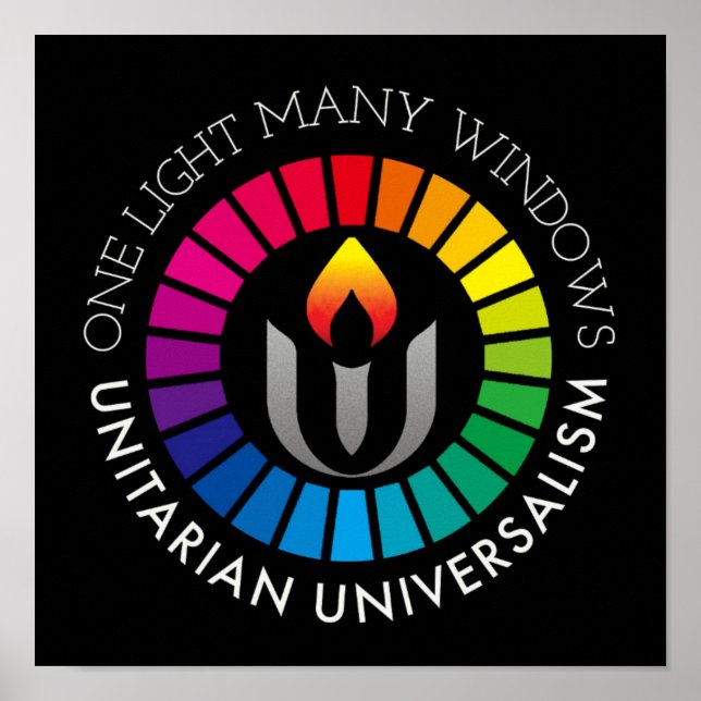 Ein Licht, viele Fenster Unitarismus Universalismu Poster (Vorne)