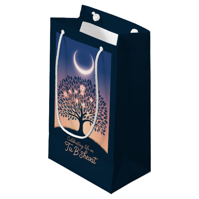Ein Lichtstrahl Kleine Geschenktüte (Vorderseite Schrägansicht)