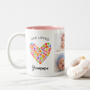 Ein liebes Gramma Vier FotoCollage Zweifarbige Tasse
