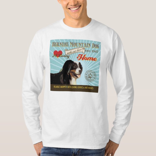 Ein liebevoller Bernese Gebirgshund macht unser T-Shirt (Vorderseite)