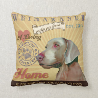 Ein liebevolles Weimaraner macht unser Kissen