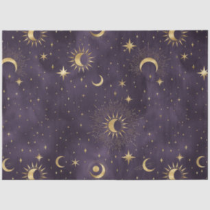 Ein Lila Design der Starry Night Serie 13 Seidenpapier