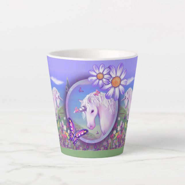 Ein lila Paradies der Latte Tasse (Vorderseite)
