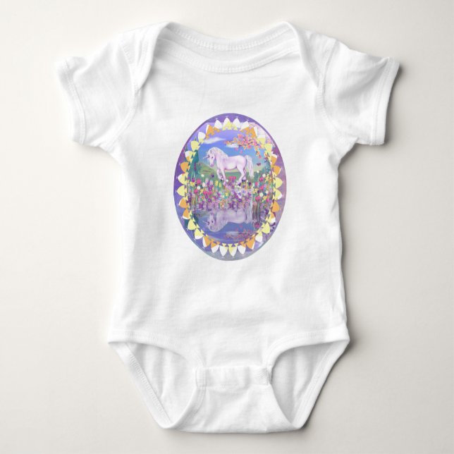 Ein lila Paradies für Babybodysuit Baby Strampler (Vorderseite)