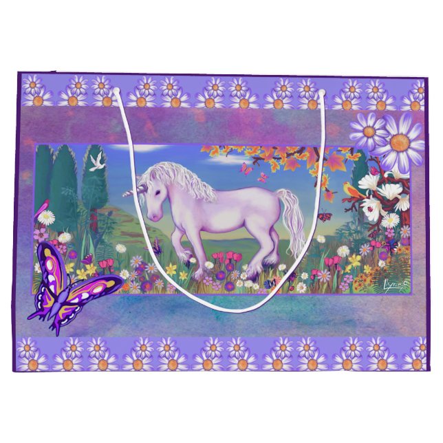 Ein lila Paradies Große Geschenktüte (Rückseite)