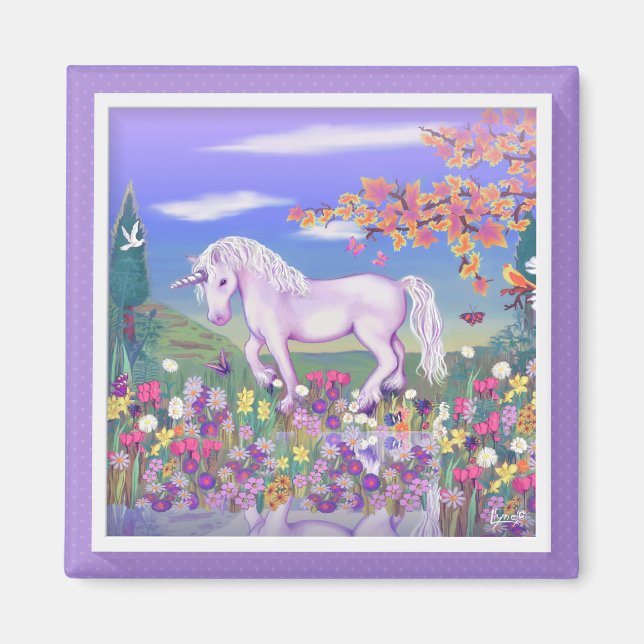 Ein Lila Paradies-Magnet Magnet (Vorne)