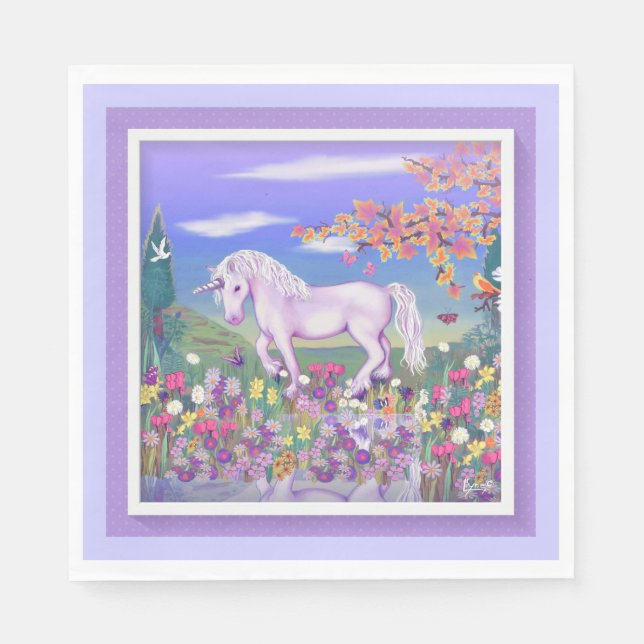 Ein Lila Paradies Serviette (Vorderseite)