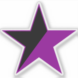 Ein Lila Star des Anarcha-Feminismus v2 Aufkleber