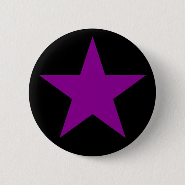 Ein Lila Stern des Anarcha-Feminismus Button (Vorderseite)