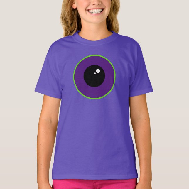 Ein Lila Tri-Blend-Shirt für ein großes Auge T-Shirt (Vorderseite)