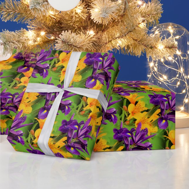 Ein Lila und goldenes Feld: Ire und Liles Geschenkpapier (Feiertage)